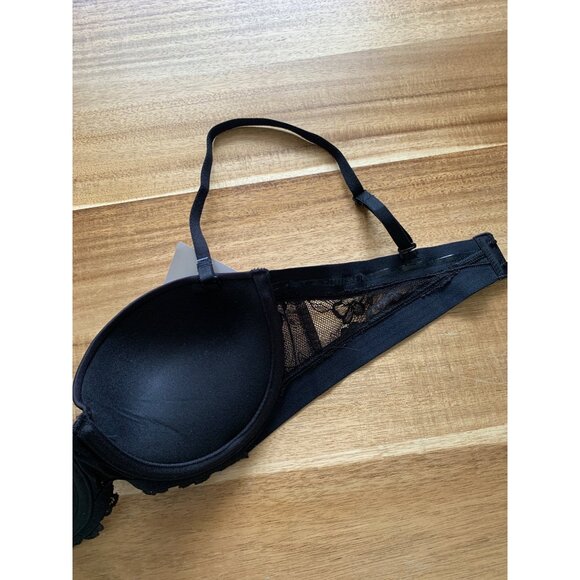 Maidenform Womens Black Lace Detail Multiway Push-Up Bra Size 34B - Picture 9 of 16